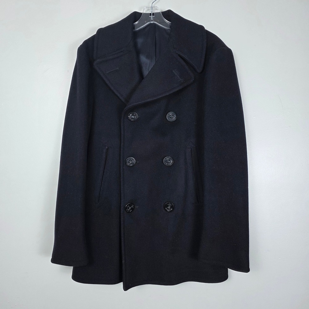 1968 U.S. Navy Peacoat Wool Kersey Blue Trenton DSA-100-68-C-1747 Vietnam
